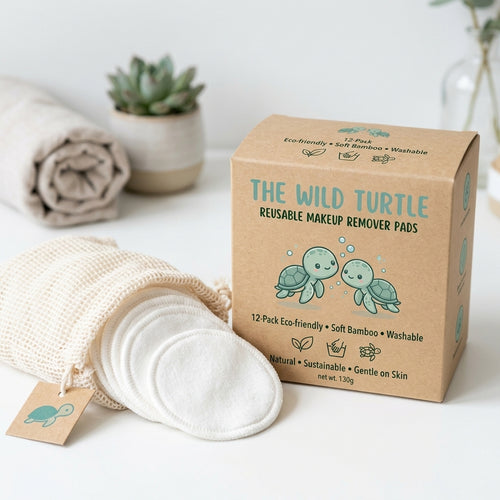 Reusable Makeup Pads β Organic Cotton & Bamboo, Washable (20-Pack + Mesh Bag)