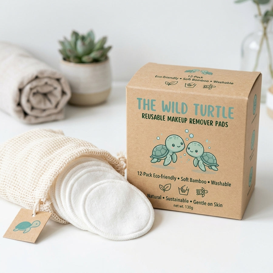 Reusable Makeup Pads β Organic Cotton & Bamboo, Washable (20-Pack + Mesh Bag)