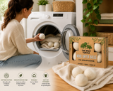 Wool Dryer Balls — Natural Fabric Softener, Dryer Sheet Replacement (6-Pack)