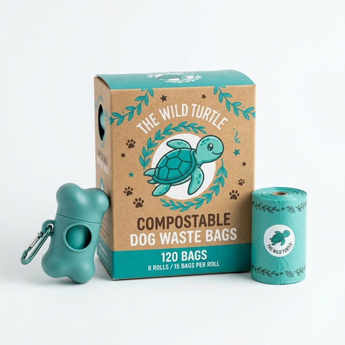 Dog Poop Bags — Compostable, Extra Thick, Leak-Proof 120 Bags  Dispenser Included