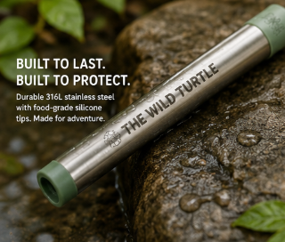 The Wild Turtle Stainless Steel Personal Water Filter Straw