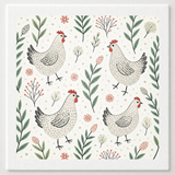 Speckled White Hens Swedish dishcloth by My Rustic Roots