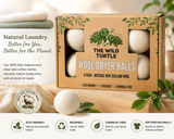 Wool Dryer Balls — Natural Fabric Softener, Dryer Sheet Replacement (6-Pack)